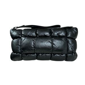 NWT COS Black Leather Pillow Clutch Bag